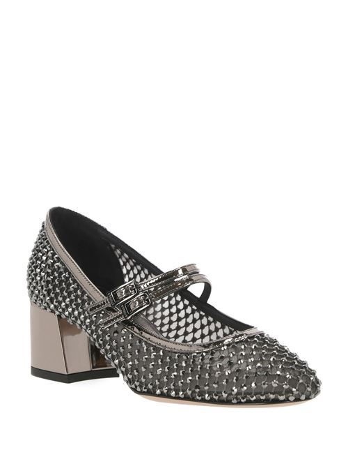 Scarpe con tacco grigio con strass Le Silla | 1360C050RBPPSTE922